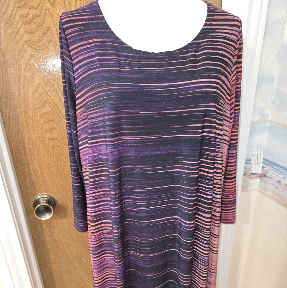 Striped Purple and Pink Women's Top